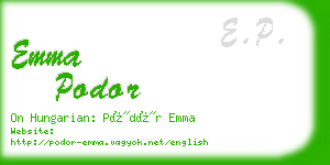 emma podor business card